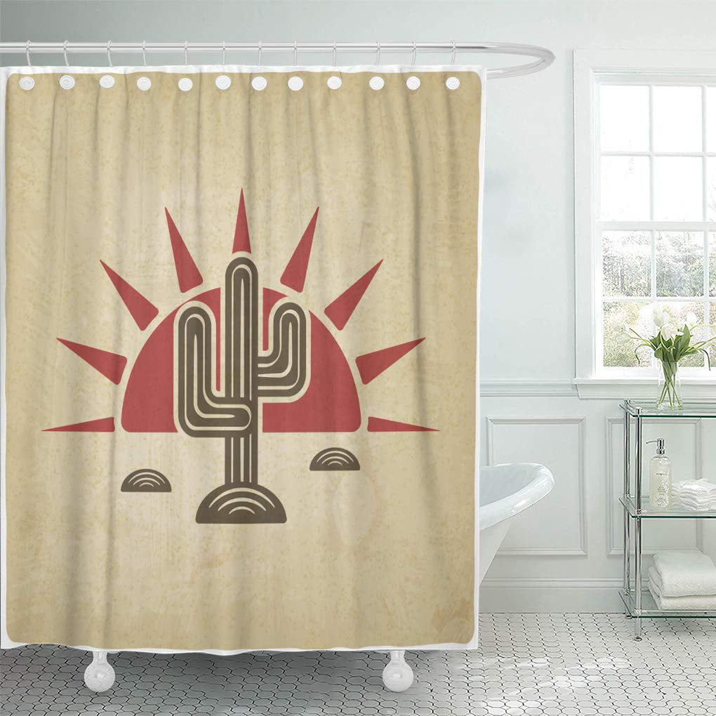 Details about   Vintage Western Cowboy Equipment Fabric Shower Curtain Set Bathroom With Mat 