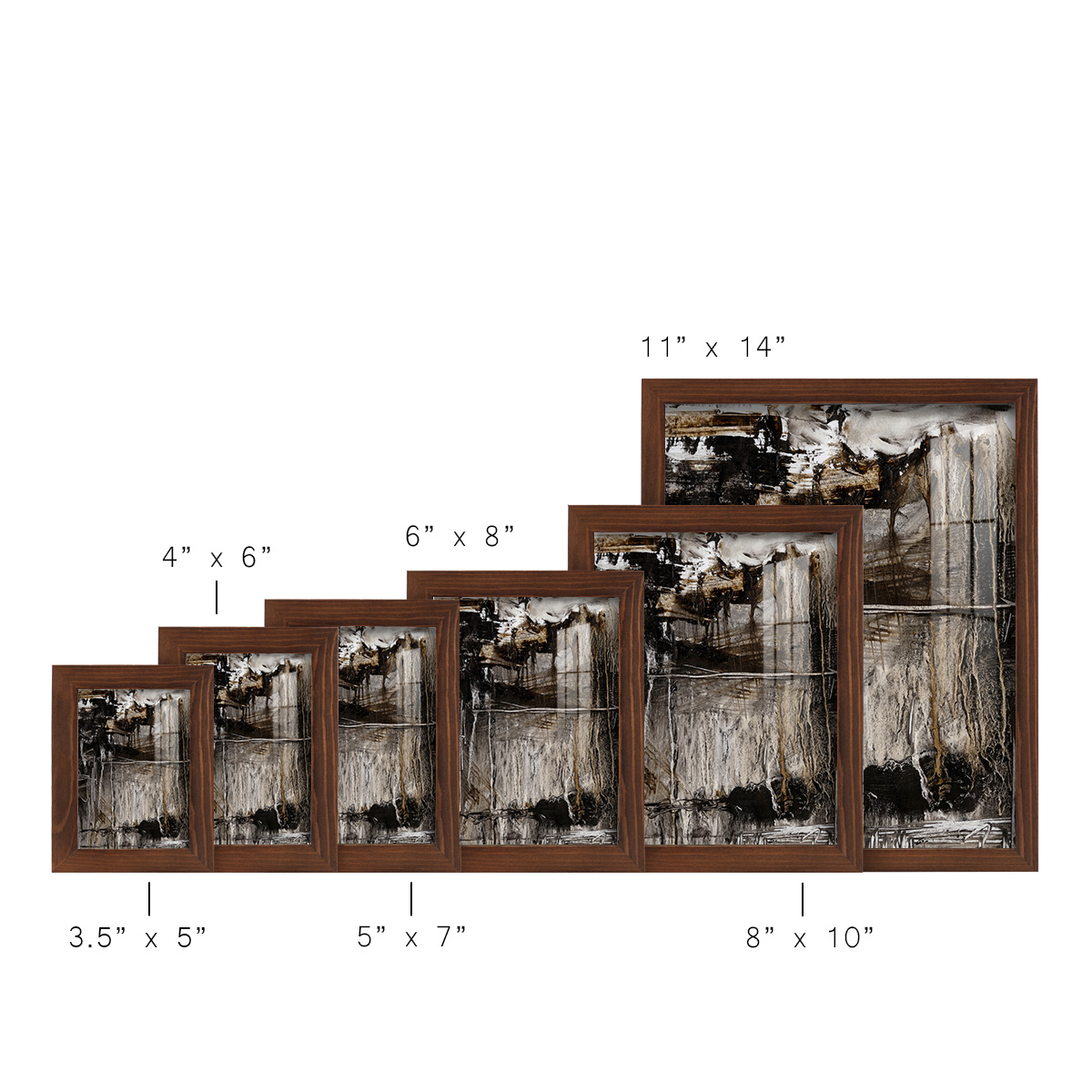 Continuum II -Framed Print w/glass-Chestnut