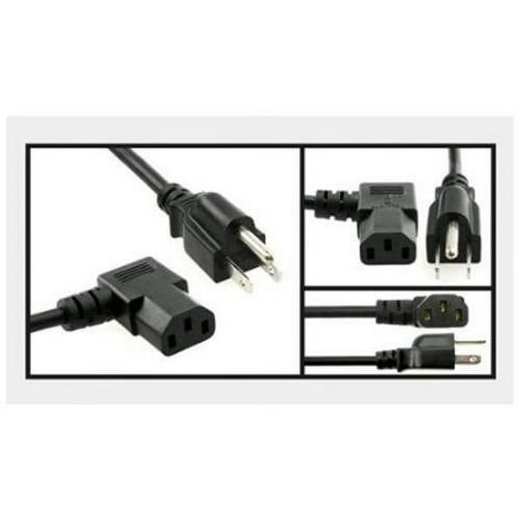 10ft Black Right Angle Power Cable for Samsung LN26B460B2D with a Yellow Cabl...