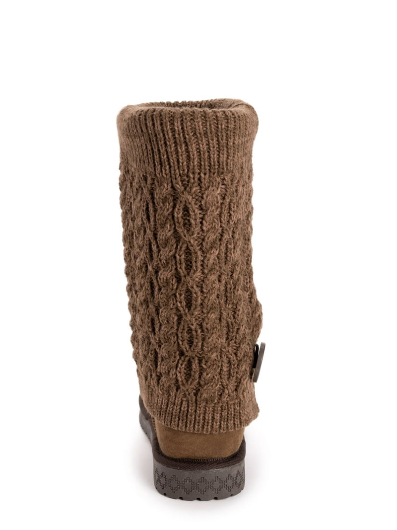 MUK LUKS Women's Janie Knit Cuff Mid-Calf Boot - Walmart.com