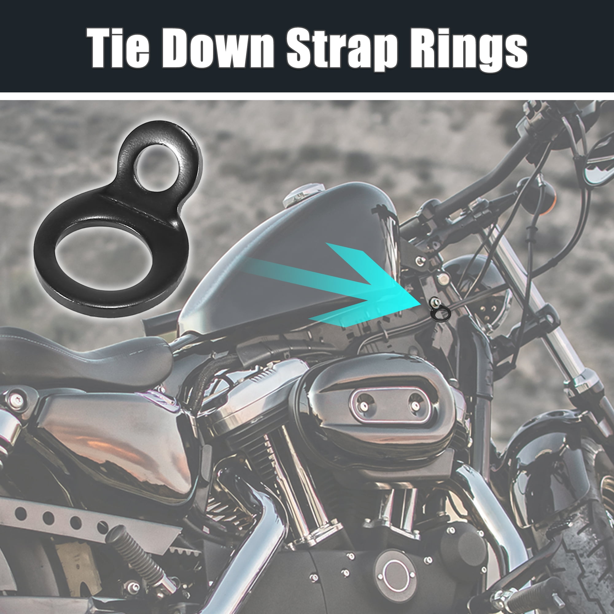 10pcs Stainless Steel Tie-Down Hooks Strap Rings for Motorcycle Truck