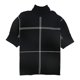 thumbnail image 2 of Alfani Womens Grid Poncho Sweater, Negro, Mediano Alfani Poncho, 2 of 2