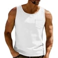 thumbnail image 2 of S-4X Big & Tall Tank Tops for Men with Pocket Plus Size Sleeveless Crewneck Shirts Mens Casual Solid Color Pullover Breathable Athletic Workout Vests, 2 of 8