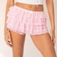 thumbnail image 3 of Vestido Pantalones cortos en capas de encaje Falda corta escalonada Ropa de playa de fiesta elegante para mujer Kuymtek Rosa T L para Mujer, 3 of 6