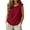 47# Wine, variant on Linen Tank Tops for Women Ruffle Short Sleeve Summer Tops Cute Crew Neck Casual Blouses (3XL,Wine)