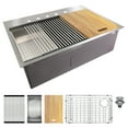 thumbnail image 2 of Transolid Kwsst302210-5 30" Drop In Single Basin Stainless Steel Kitchen Sink - Stainless, 2 of 14