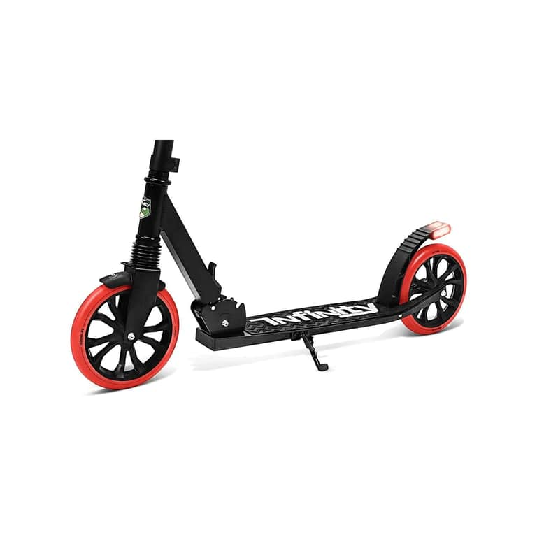 SereneLife Folding Kick Scooter with Large Wheels for Adults & Kids, Red