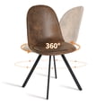 thumbnail image 4 of Homy Casa Dining Chairs Set of 4, Modern Upholstered Sviwel Kitchen Chairs for Living Room Office, Brown, 4 of 9
