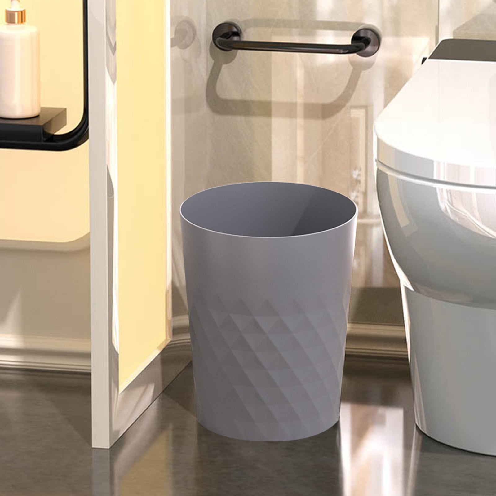 TaTaai 3Pcs Open Top Trash Can, Office Wastebasket, Kitchen Garbage Container Bin, Waste Trashcans for Bathroom, Restaurant, Restroom, Powder Room, Home