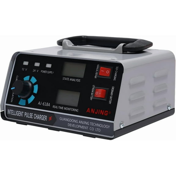 Car Battery Charger Automatic 12V/24V 30A 400W Automatic Pulse Repair Trickle Smart for Motorcycles Vans and Trucks