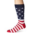 thumbnail image 1 of Men's Crew Socks - K Bell - American Flag Red/White/Blue (10-13), 1 of 3
