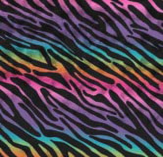Your Zone Rainbow Zebra Print Body Pillow, 1 Each