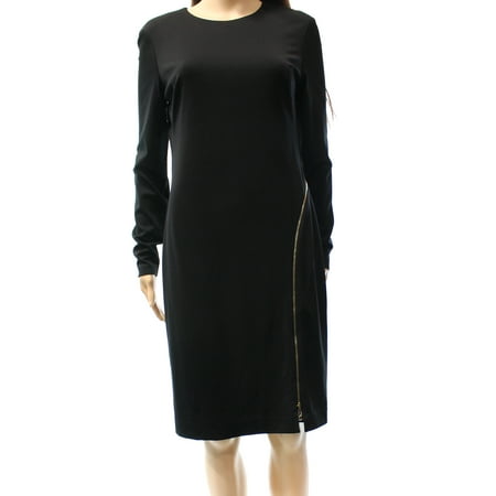 Zip Detail Sheath Dress - Lauren Ralph Lauren NEW Black Womens Size 4 Zip Detail Sheath Dress