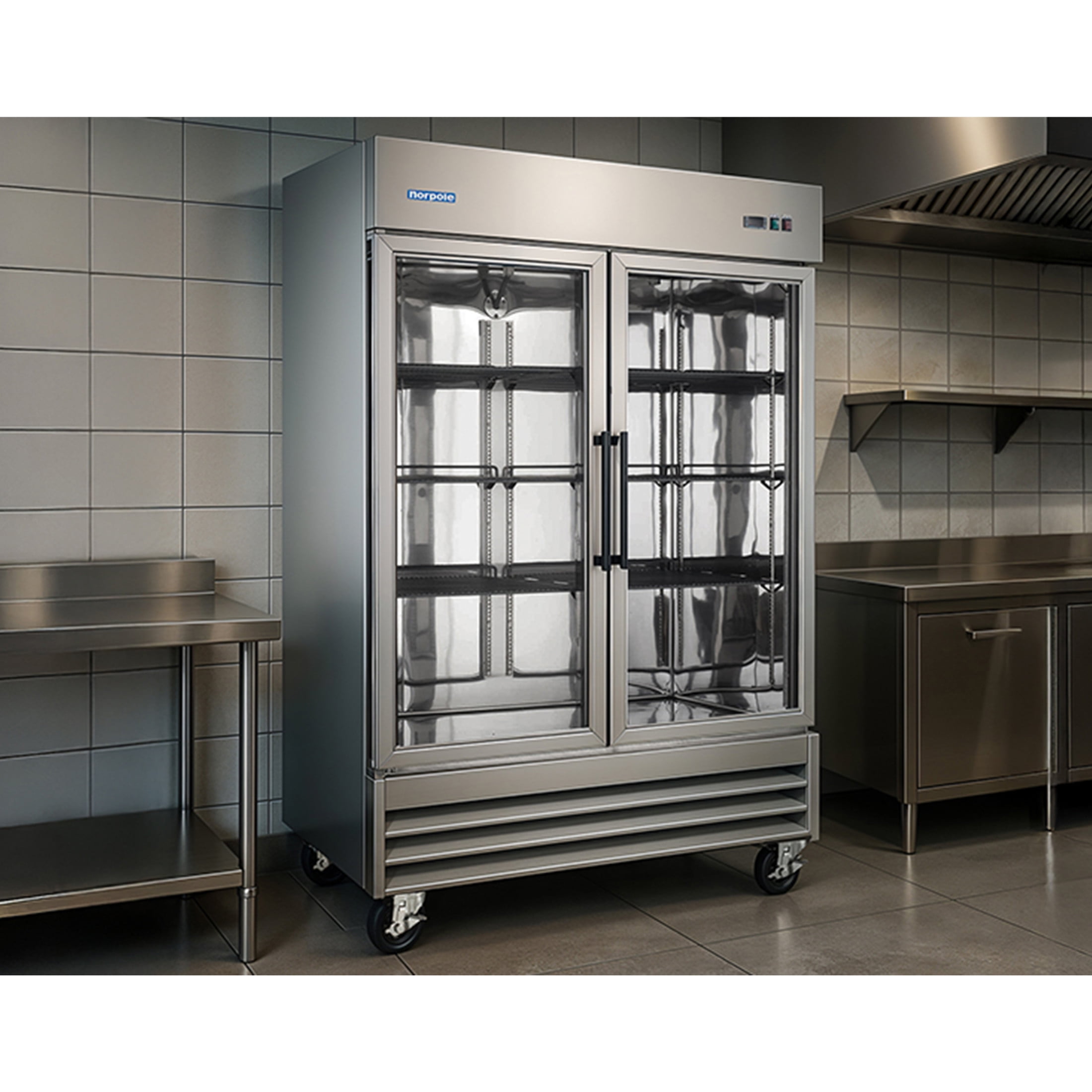 2 Glass Door Reach-In Freezer