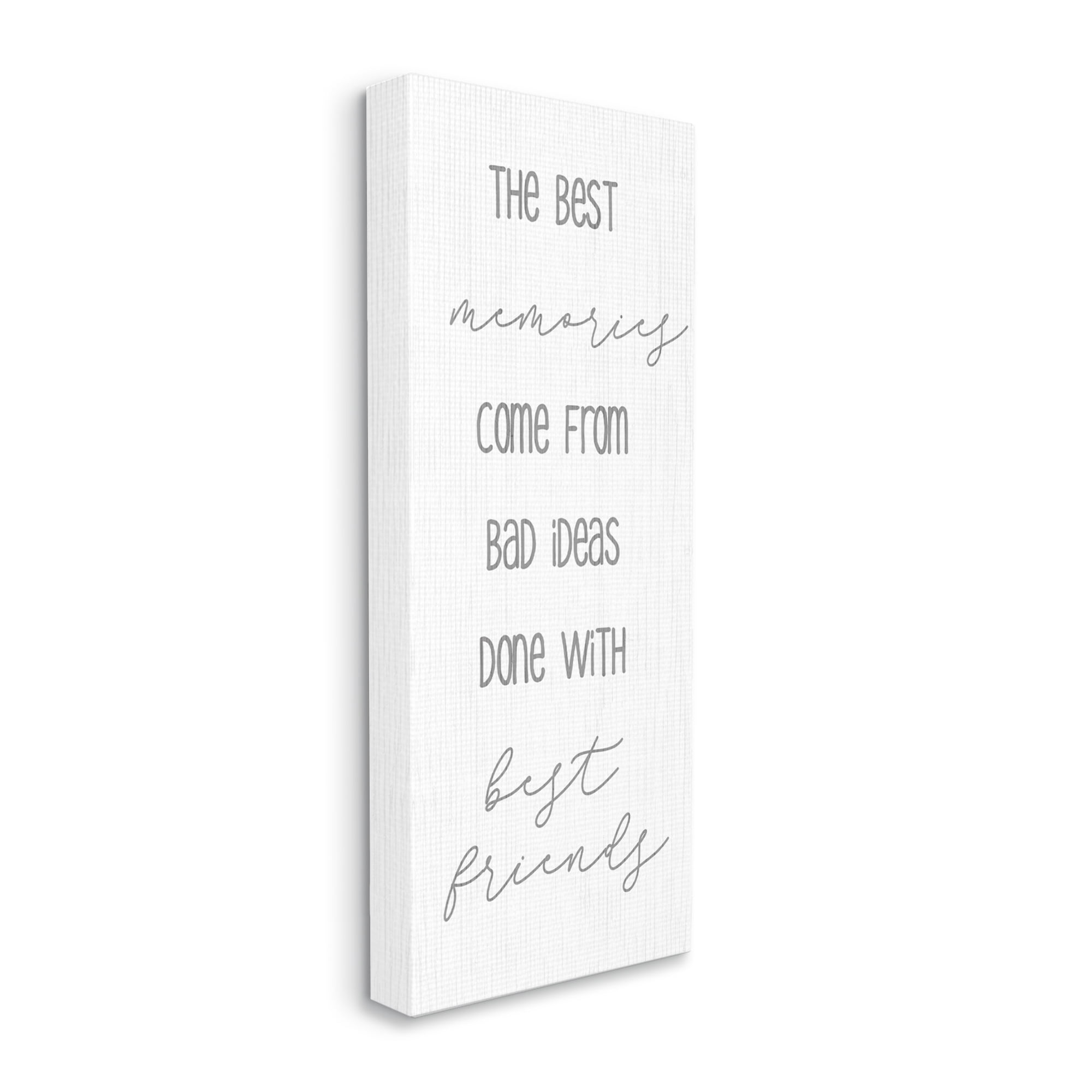 Stupell Best Memories From Bad Ideas Funny Inspirational Painting Gallery Wrapped Canvas Print Wall Art