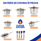 thumbnail image 2 of Flavor Kitchen Batería de Cocina 16 Piezas | Sartenes Antiadherentes y de Acero Inoxidable Quirúrgico | Juego de Ollas y Sartenes | Apto para Inducción, Horno y Lavavajillas | Libre de PFOA y PTFE, 2 of 8