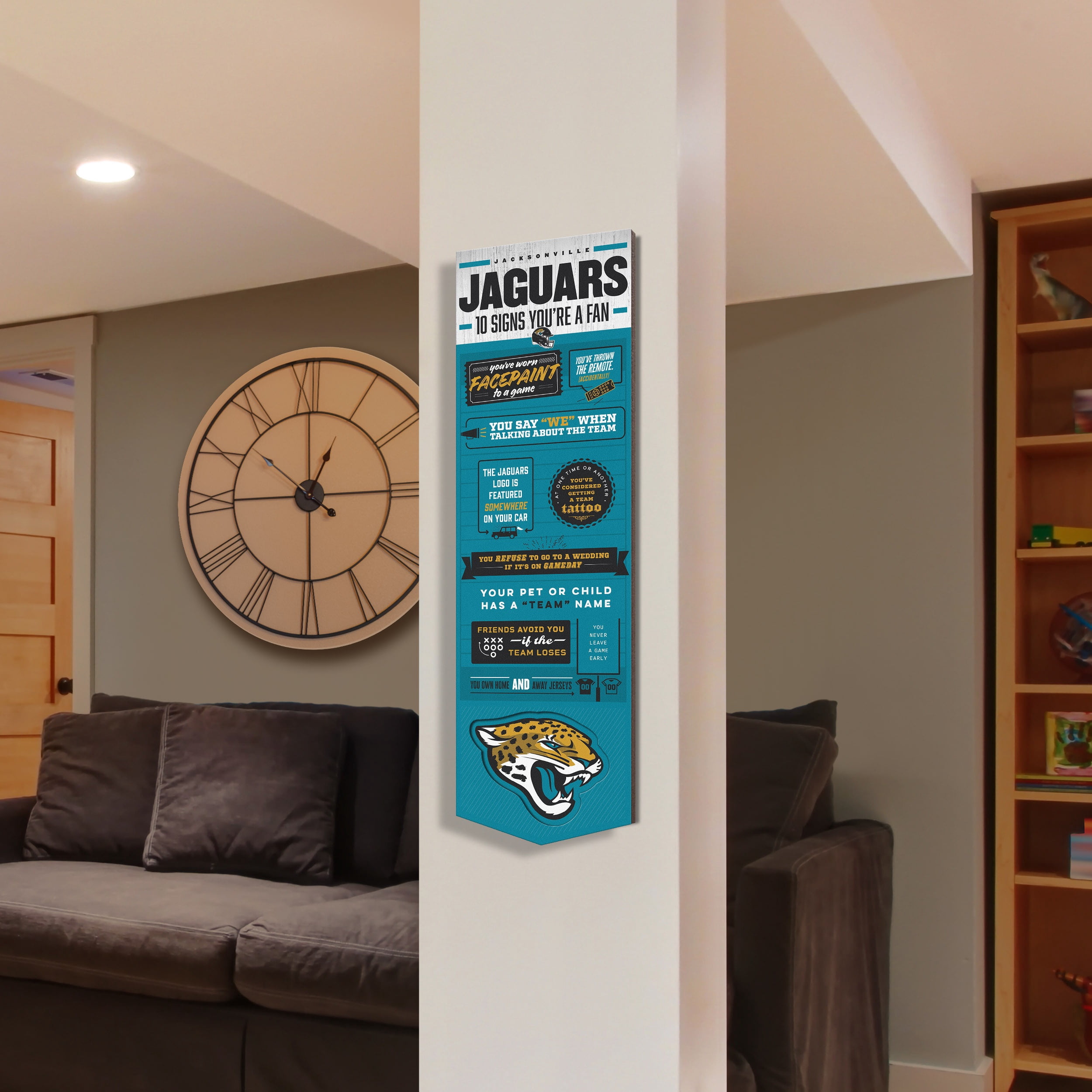 YouTheFan NFL Jacksonville Jaguars 3D Top 10 Wall Art
