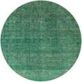 thumbnail image 1 of Ahgly Company Indoor Round Mid-Century Modern SeaGreen Oriental Area Rugs, 3' Round, 1 of 6