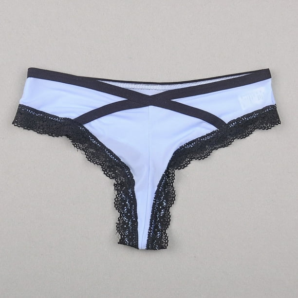 Gibobby Pantys para Mujer Bragas de seda de hielo para mujer bragas transpirables transparentes pantalones sexys de encaje de encaje Azul S Bodega Aurrera en linea