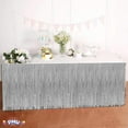 thumbnail image 5 of PMU Table Skirt Silver Tinsel Foil 9 ft x 29 inch (1/Pkg) Pkg/12 Party Favor Supplies, Party Decoration Fringe Table Skirt, Tinsel Table Skirt, Metallic Table Skirt, Foil Fringe Table Skirt, 5 of 7