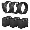 thumbnail image 1 of Cargador Coreykin 3x 20W USB-C con cable de carga rápida de 6 pies, 1 of 7