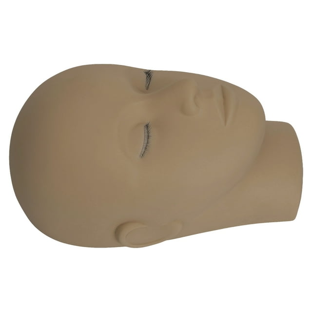 Lash Mannequin Head Eyelash Extension Mannequin Head with 3 Layer Lashes Makeup Beauty Silicone Practice Training Doll Head for Lash Extension Practice