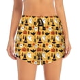thumbnail image 4 of Lsque Halloween Ghost Pumpkin Printed Women's Running Shorts with Liner Pockets,Elastic Quick Dry Workout Athletic Gym Yoga Shorts,Womens High Waist Shorts-XX-Large, 4 of 9