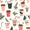 Christmas Cups, variant on Yayeee 100% Cotton Hand Towels for Bathroom 16" x 28" Soft Absorbent Kitchen Towel, Pink Christmas Cups