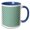 Blue/White, variant on 3drose, Tessellation of Geometric Shapes Art Deco Scales Pink Green, 15oz Mug