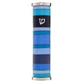 thumbnail image 1 of A&S Mezuzot Stainless Steel Mezuzah Case Hammered with Ring Design Judaica Door Mezuza for Parchment Scroll Home Blessing Doorpost (Blue Shades, 5 Inches), 1 of 4