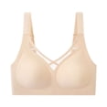 thumbnail image 3 of Gkeoshab Sports Bras for Women Women Plus Size Seamless Bra Thin Minimizer Bra with Side Control & Anti-Sag Beige L, 3 of 3