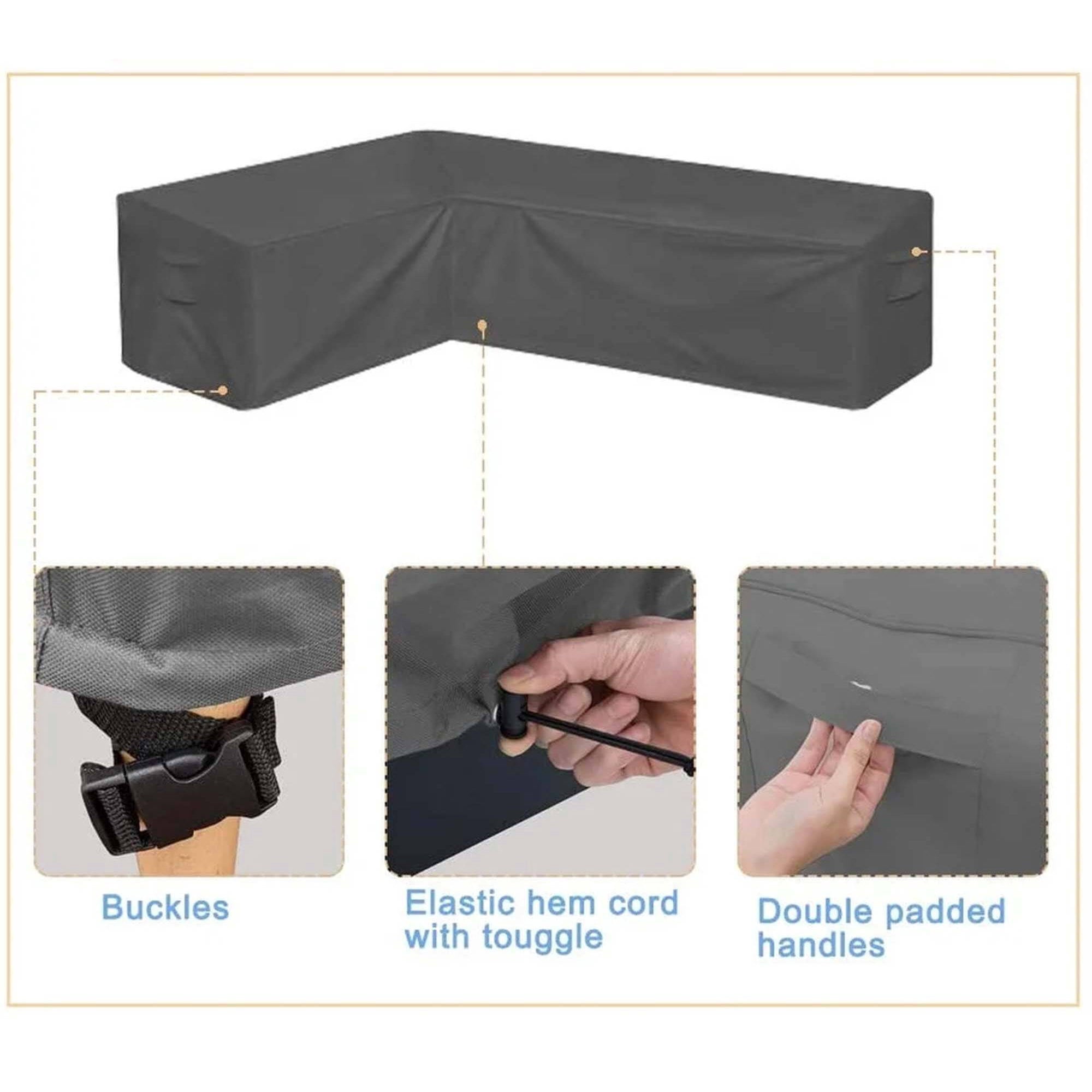 STARTWO Thickened Heavy Duty Patio Furniture Sectional Cover Large Waterproof Oval Outside Table Set Rain Cover
