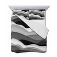 thumbnail image 7 of Grey Ombre Twin Size Down Alternative Comforter, Lightweight Comforter Quilt Bedding Set with Pillow Shams Modern Geometric Moire Abstract Art All Seasons Bed Comforter Duvet Insert 68"x86", 7 of 7
