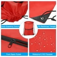 thumbnail image 4 of REGALWOVEN Polyester Drawstring Bag Gym Cinch Sack with Zipper Pocket for Men Women Red, 4 of 7