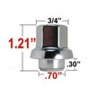 thumbnail image 3 of 20 Pcs Flange Mag Lug Nuts 7/16" Replacement For Vintage Corvette Wheels, 3 of 3