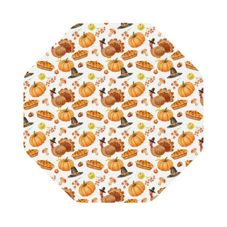 

Giroia Pumpkins Coasters Leather Coasters Set of 6 Coaster for Drinks Octagon