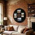 thumbnail image 4 of Tableau Photo Rond en Tissu de 40 cm pour Disques Vinyles, Tableau de Notes en Polyester d'Inspiration Vintage, Installation Facile, Présentoir Mural Réutilisable, Organisateur Artistique Nostalgique pour Décoration de Maison, Bureau et Chambre à Thème Musical, 4 of 6