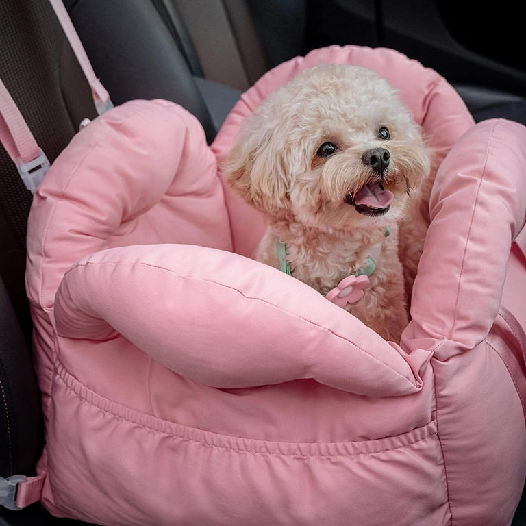VETRESKA Portable Pet Carrier Bag Small Cat Dog Car Seat Travel Booster with Safety Leash and Cushion Walmart