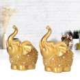 thumbnail image 4 of Elephant Statue, Elephant Figurine Golden  For TV Cabinet, 4 of 8