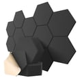 thumbnail image 1 of Paquete de 12 paneles acústicos autoadhesivos, paneles de espuma insonorizados de 12x10x 0,4 pulgadas, PA insonorizado hexagonal, 1 of 5