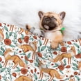 thumbnail image 3 of Yiaed Foxes and Floral Harmony Print Dog Blankets-Cat Blanket Washable for Couch Protection,Puppy Blanket, Soft Plush Reversible Throw Furniture Protector-Small, 3 of 8