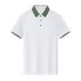 thumbnail image 4 of Negocios Tops Casuales para las Mujeres Manga Corta Botón de Solapa Abajo Camisa Desgaste de Oficina Transpirable, 4 of 8