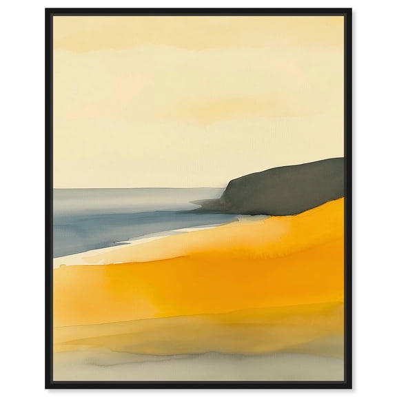 Glistening Beach Dreams II Canvas Bright Cheerful Art by Art Remedy, Black Frame, 16 x 20