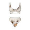 thumbnail image 4 of Rocae Brown Cat Cartoon for Bikini Set for Women Two Piece Sexy High Swimsuits Split Crossover Bikini XX-Large, 4 of 9