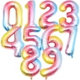 thumbnail image 1 of BRIGHTFUFU Globos con diseño de fiesta de cumpleaños, gran número de globos de papel de aluminio, 10 Uds., 1 of 8