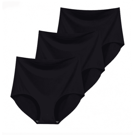 Women's Seamless Hipster Panties Invisible High Waist No Show Ladies Briefs Underwear Pack of 3