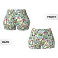 thumbnail image 5 of Lsque Flowers and Cactus Pattern High Waisted Biker Shorts for Women-Tummy Control Fitness Athletic Workout Running Yoga Gym Shorts,Moisture-Wicking-Small, 5 of 9