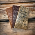 thumbnail image 2 of Floral Embossed Tooled Leather Long Wallet, 2 of 9