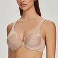 thumbnail image 4 of CHUANK Underwire Front Closure Bras for Women Black 34B, 4 of 6
