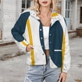 thumbnail image 3 of Jackets for Women Winter Coat Jackets Flannel Stand Collar Jacket(Abstract Minimalist Yellow Blue Art,Size:S-4XL), 3 of 7